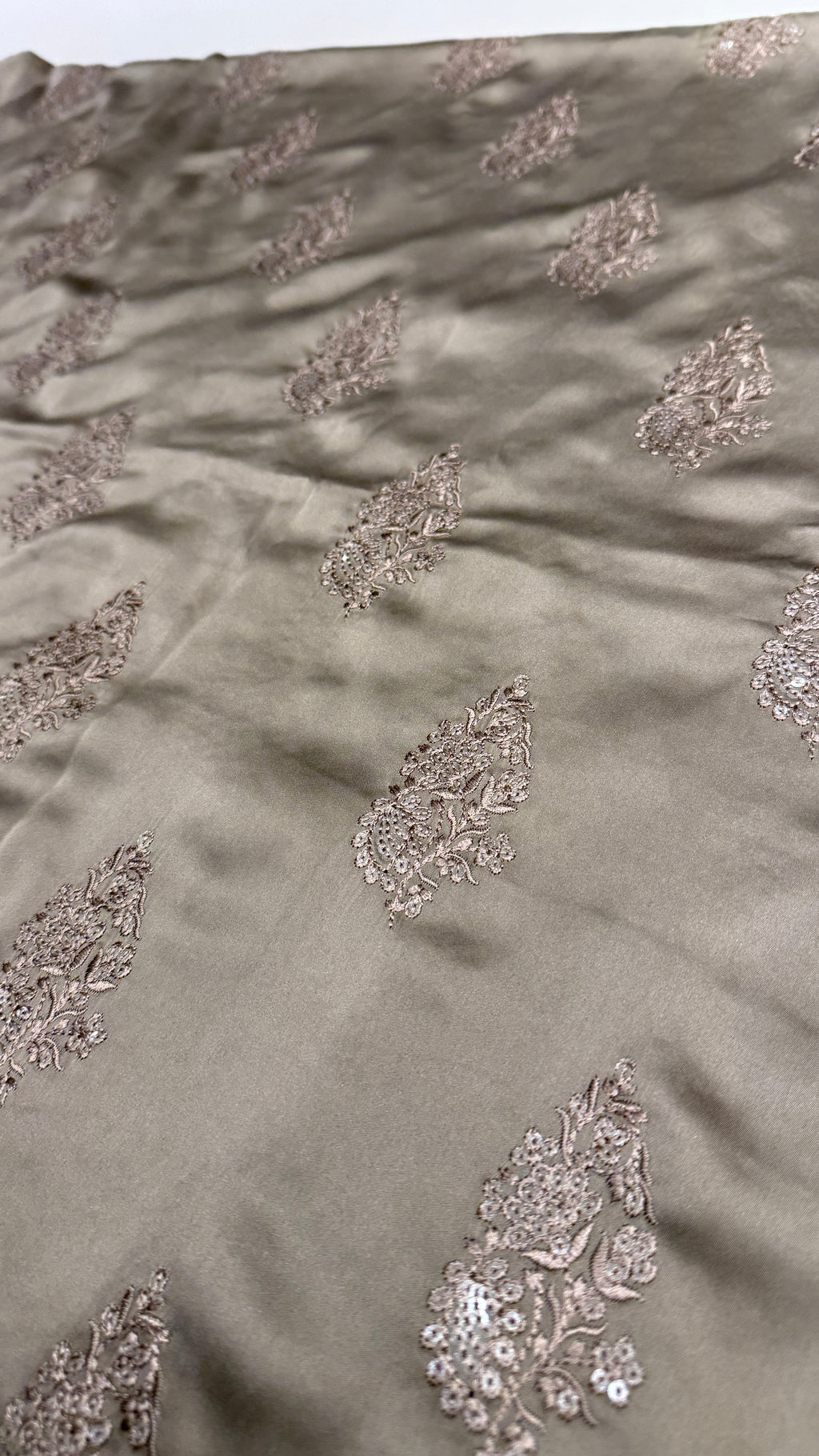 Grey Shimmer Silk Embroidered Unstitched Fabric