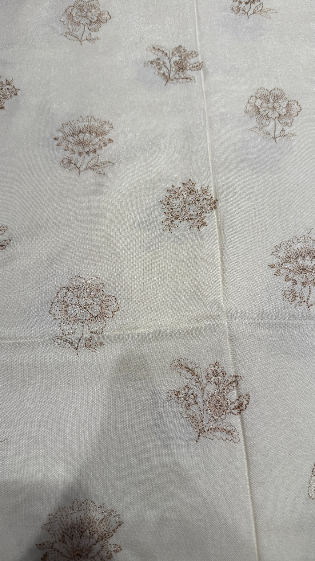 Peach Leather Embroidered Unstitched Suit