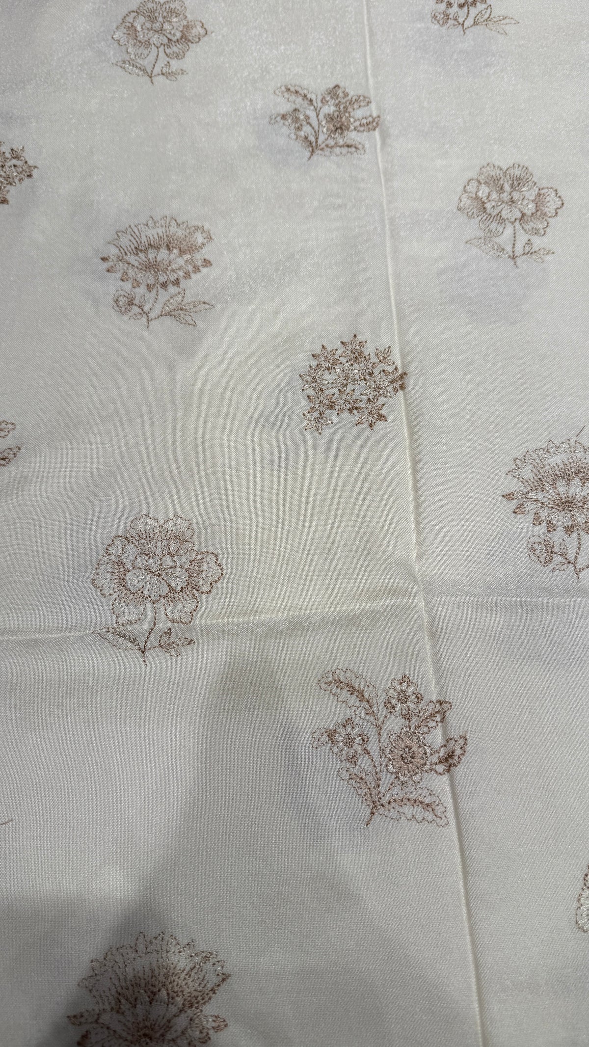 Peach Leather Embroidered Unstitched Suit